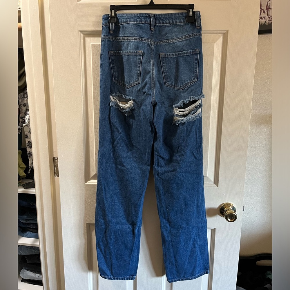 Ripped high-rise size 3 jeans